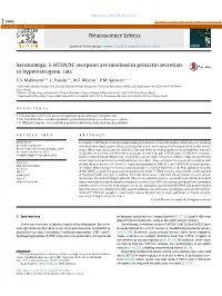 Serotonergic 5-HT2A/2C Receptors Are Involved in Prolactin Secretion in Hyperestrogenic Rats