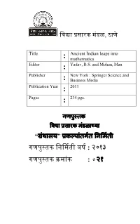 21Yadav-Mohan-Ancient Indian Leaps Into Mathematics-Copyright.Pdf