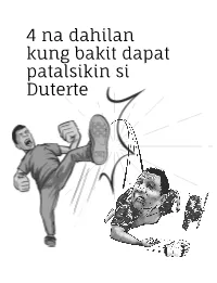 4 Na Dahilan Kung Bakit Dapat Patalsikin Si Duterte