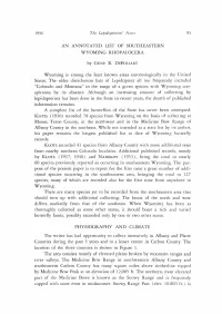 An Annotated List of Southeastern Wyoming Rhopalocera