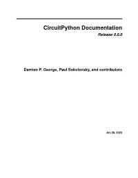 Circuitpython Documentation Release 0.0.0
