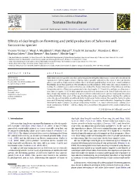 Effects of Day Length on Flowering and Yield Production of Salicornia And