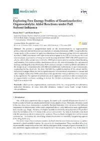 Exploring Free Energy Profiles of Enantioselective Organocatalytic