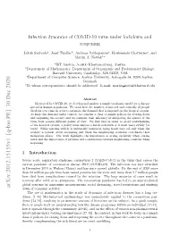 Infection Dynamics of COVID-19 Virus Under Lockdown and Reopening