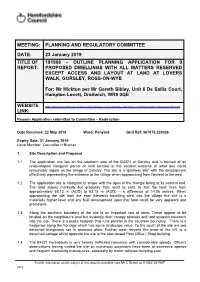MEETING: PLANNING and REGULATORY COMMITTEE DATE: 23 January 2019 TITLE of REPORT: 181908 – OUTLINE PLANNING APPLICATION for 9