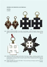 Orders, Decorations and Medals