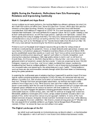 Reflections from Djs Rearranging Relations and Improvising Continuity