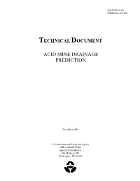Technical Document: Acid Mine Drainage Prediction