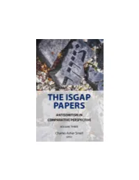 The Isgap Papers Antisemitism in Comparative Perspective Volume Three