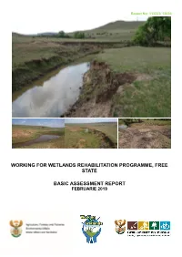 Working for Wetlands Rehabilitation Programme, Free State Basic