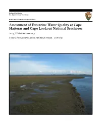 Assessment of Estuarine Water Quality at Cape Hatteras and Cape Lookout National Seashores 2015 Data Summary