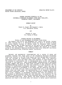 By Robert E. Powell and Kenneth C. Watts U.S. Geological Survey and Michael E