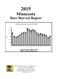 Minnesota Deer Harvest Report