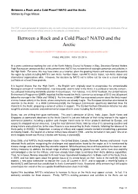 NATO and the Arctic Written by Page Wilson