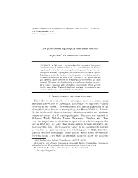 On Generalized Topological Molecular Lattices 1. Introduction And