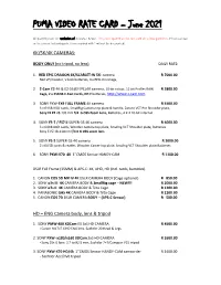 Puma Video Rate Card 2009