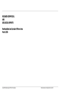 Released Geophysical and Geological Reports