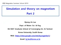 Simulation and Theory on Magnetism Part 2