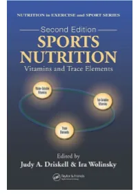Sports Nutrition: Vitamins and Trace Elements, Second Edition, Judy A