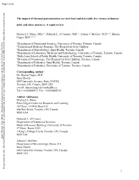 The Impact of Thermal Pasteurization on Viral Load and Detectible Live