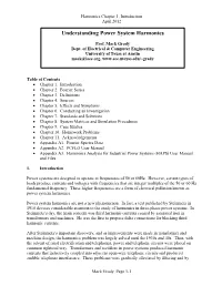 Understanding Power System Harmonics