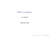 What Is Topology?