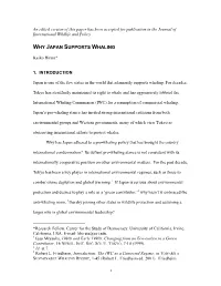 Why Japan Supports Whaling