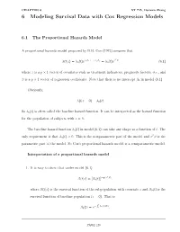 6 Modeling Survival Data with Cox Regression Models