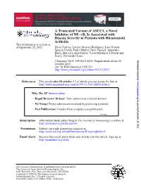 Arthritis Rheumatoid Disease Severity in Patients with B, Is Associated