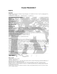 False Pregnancy