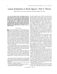 Linear Estimation in Krein Spaces