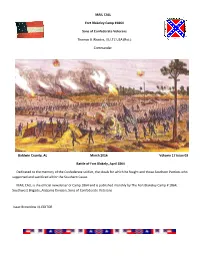 MAIL CALL Fort Blakeley Camp #1864 Sons of Confederate