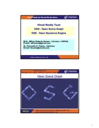 Open Scene Graph ODE - Open Dynamics Engine