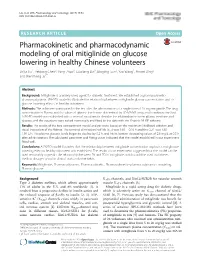 Pharmacokinetic and Pharmacodynamic Modeling of Oral