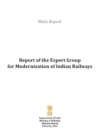Report of the Expert Group on Modernisation of Indian Railways