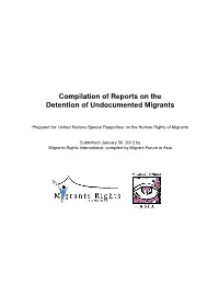 Report on the Detention of Undocumented Migrants