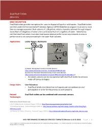 Technote 05 Fixtures Dual Flush Toilets