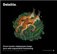 Alternative Lender Deal Tracker Editorial Team