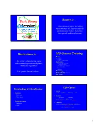 Basic Botany