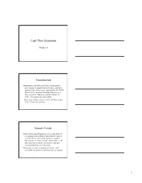 Cash Flow Statement Introduction Introd. Contd