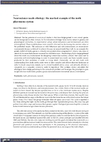 Neuroscience Needs Ethology: the Marked Example of the Moth Pheromone System