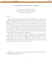 NON-LINEAR SIGMA MODEL on CONIFOLDS R.Parthasarathy And