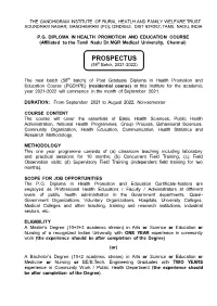 PGDHPE Prospectus