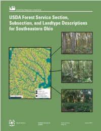 USDA Forest Service Section, Subsection, and Landtype Descriptions for Southeastern Ohio