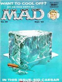 Want to Cool O N This Issue: Sid Caesar