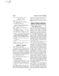 132 Subpart A—General Subpart B—Table of Hazardous Materials