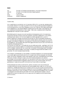 Bestemmingsplannen Memo 19.01.09