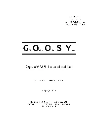 Openvms Introduction