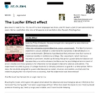 The Lucifer Effect Effect 2017-02-07 21:37:00