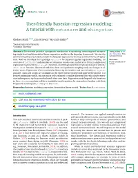 User-Friendly Bayesian Regression Modeling: a Tutorial with Rstanarm and Shinystan